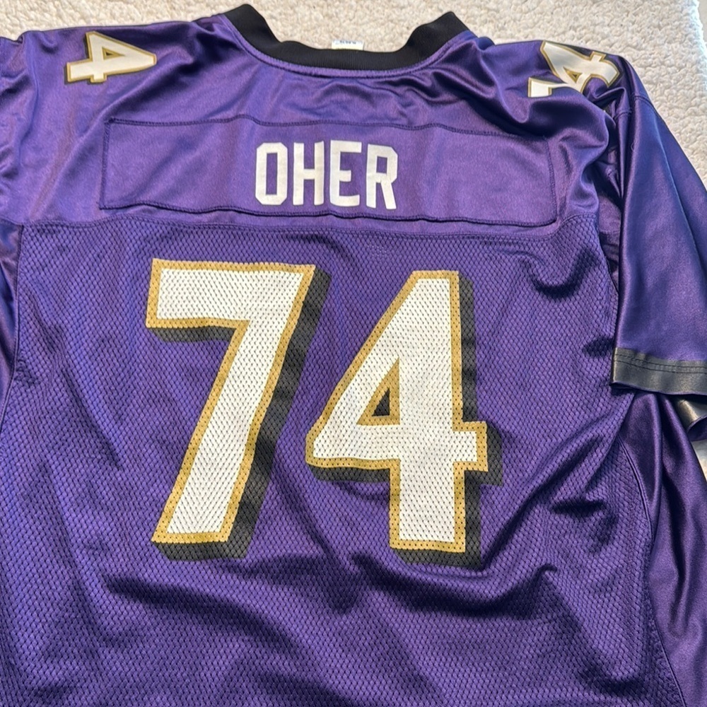 Vintage Reebok NFL On Field Michael OHER #74 Ravens Football Jersey. - Picture 7 of 8